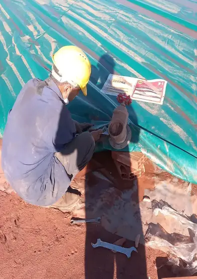 Εγκατάσταση εύκαμπτης δεξαμενής Serena – τοποθέτηση βαλβίδας